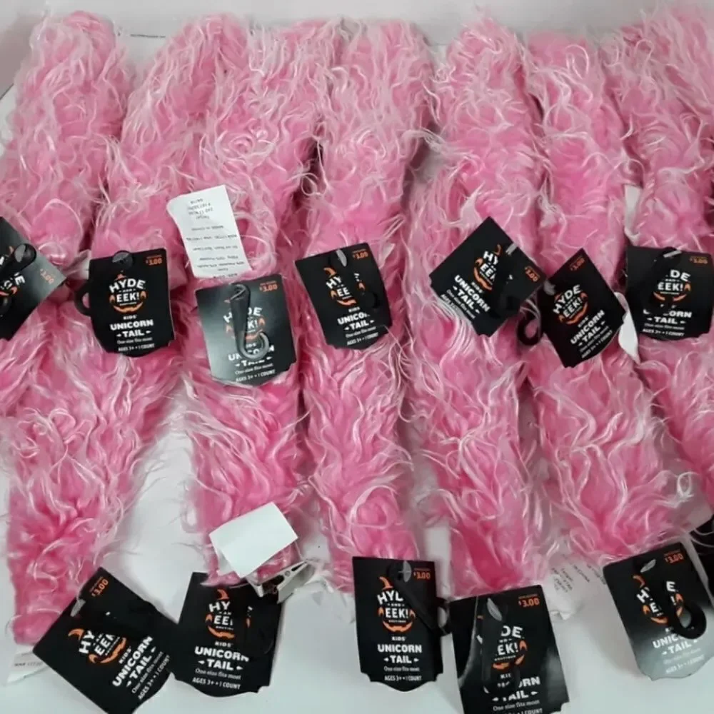 NEW Hyde and EEK! 2pc Lot Pink Unicorn Clip on Tails 2pc NEW